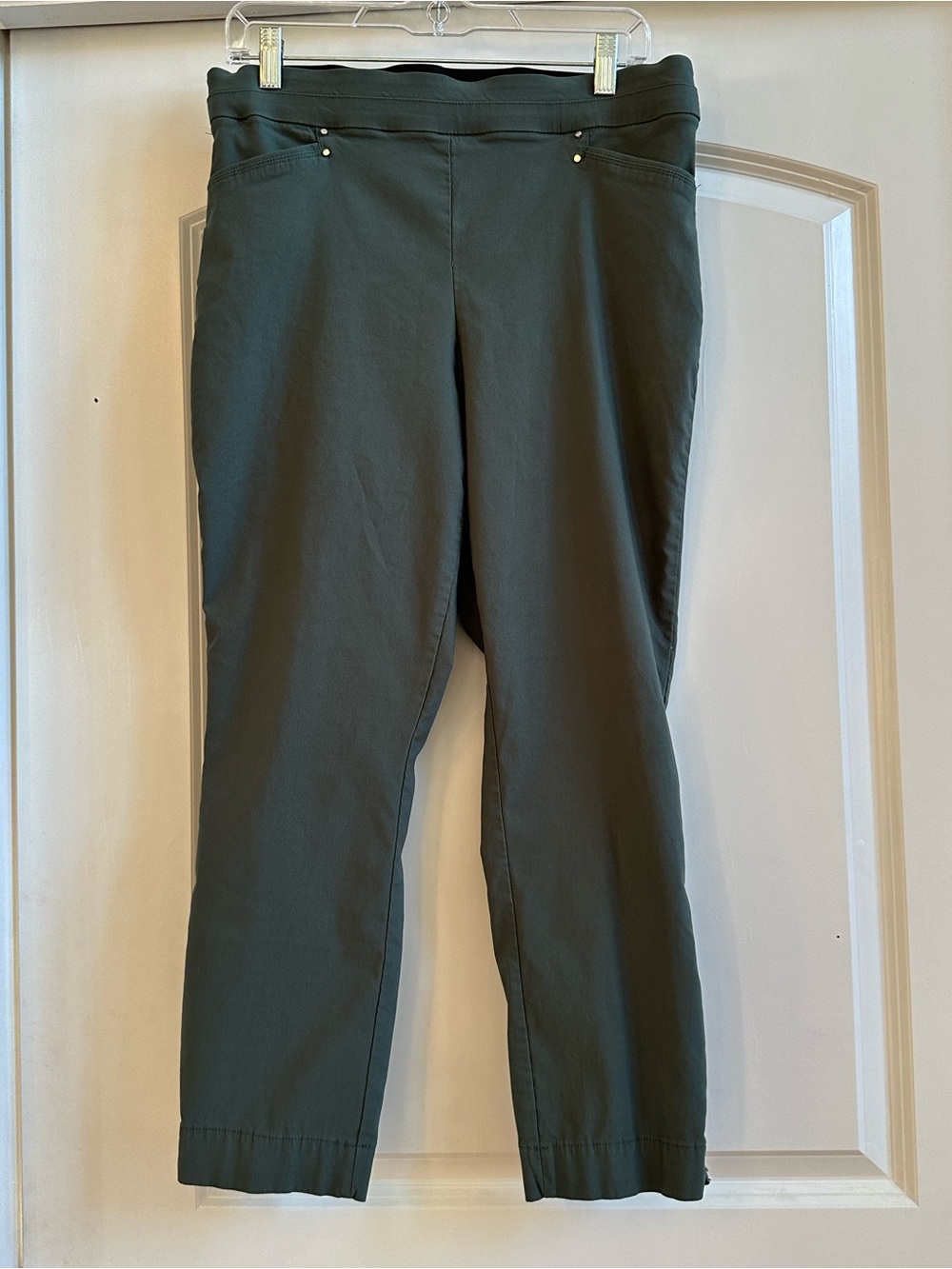 Olive Green Women's Stretch Pull-On Pants